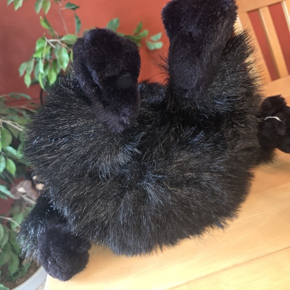 Black Gorilla Sitting 12" Plushie‎ Stuff Animal - Picture 5 of 8